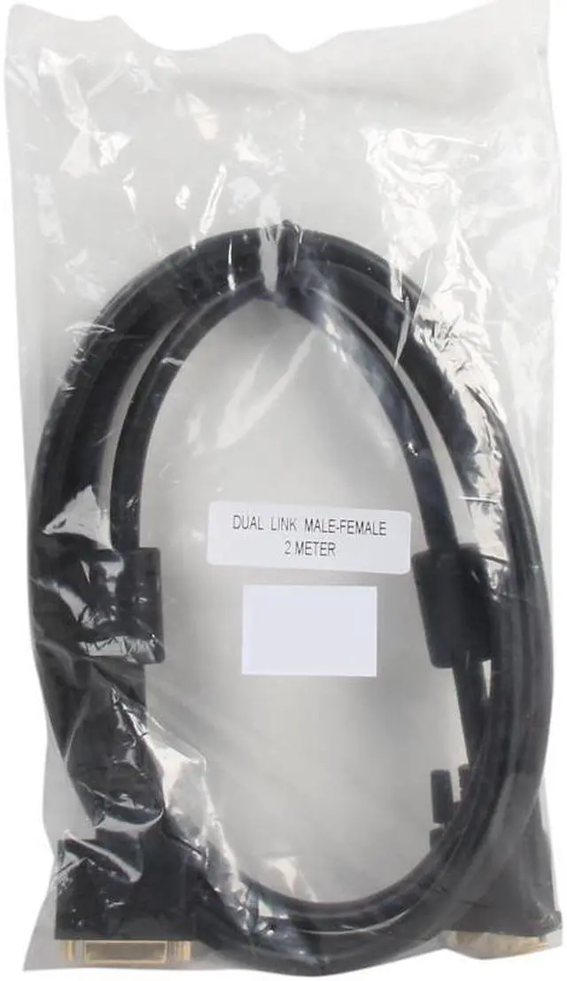 Alt view image 3 of 3 - SA DVID-6MF Black DVI to DVI Male to Female Dual Link DVI-D M/F Extension Cable