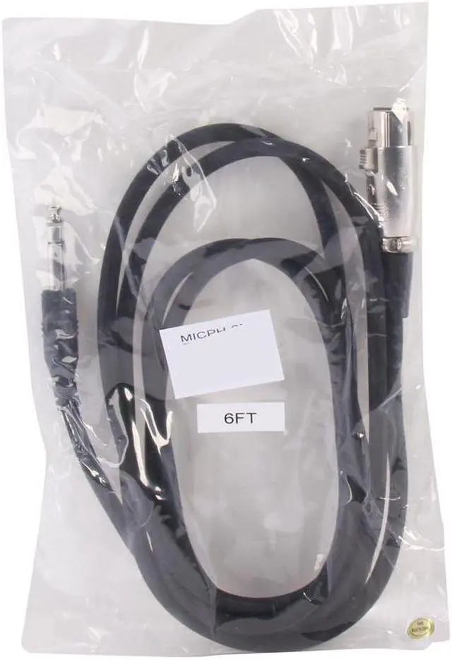 Alt view image 3 of 3 - SA Model MICPH-6MF 6 ft. 1/4" Stereo Microphone Plug to 3 pin XLR Female Cable - OEM