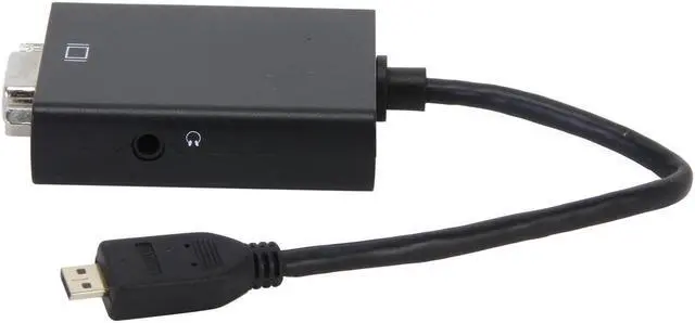 Alt view image 2 of 6 - SA HMMICRO-VGA005 Micro HDMI Male to VGA Female Adapter/Converter with Audio