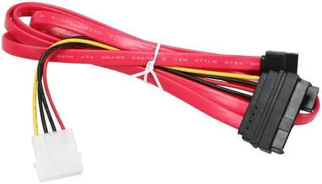 Alt view image 3 of 3 - SA Model SAS2927 25" Serial Attached SCSI (SAS) 29pin to 2x7pin Sata and Power Cord Cable