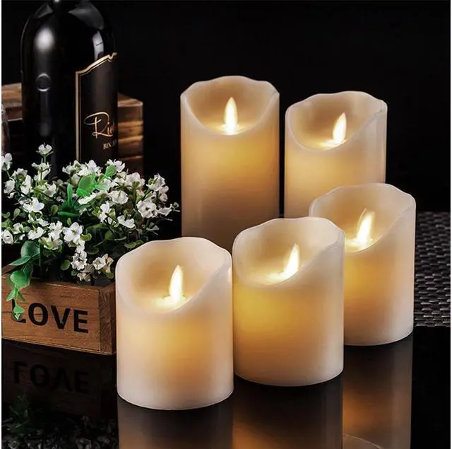 Alt view image 4 of 7 - Flameless LED Candle Light Bright Flickering Bulb Battery Operated Tea Light with Realistic Flames Fake Candle for Birthday/Wedding /Christmas