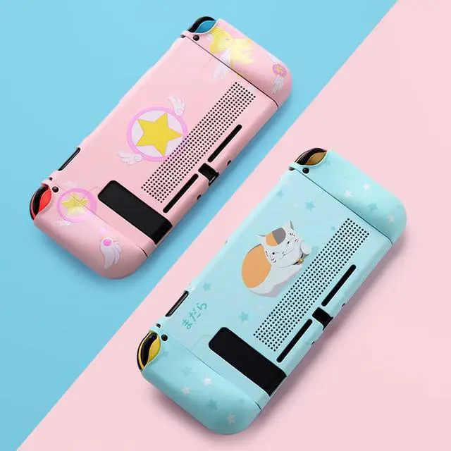 Alt view image 3 of 3 - SA Elegant Dockable Protective Dockable Case for Nintendo Switch - Handheld Grip Protector Cover - Include Thumb Grip Caps(yellow  Pikachu )