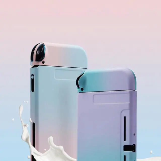 Alt view image 3 of 6 - SA Case Compatible with Nintendo Switch,Protective Cover Case Compatible with Nintendo Switch and Joy-Con Controllers(blue and purple)