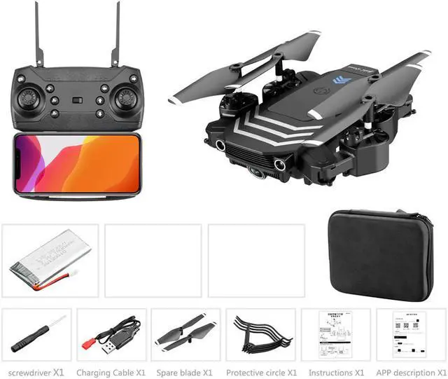 Alt view image 3 of 7 - SA LS11 RC Drone 4K With Camera HD Mini Foldable  Quadcopter + Landing Pad , FPV Live Video, 3Dexperience, Gesture Control, Trajectory Flight, G-Sensor, Videoproduction, Headless Mode