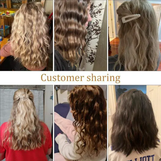 Alt view image 7 of 7 - 3 Barrel Curling Iron Wand Dual Voltage Hair Crimper Temperature Adjustable 25mm Hair Crimper ,1 Inch Ceramic Tourmaline Triple Barrels ,Hair Waving Styling Tools