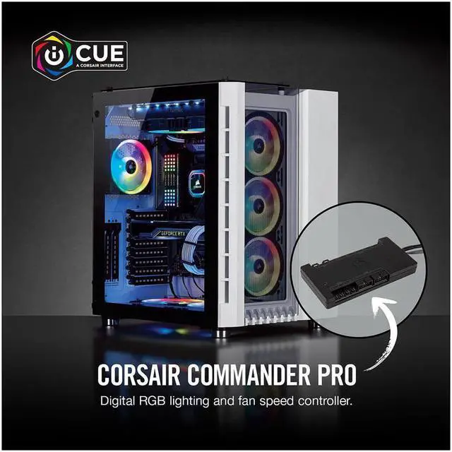 Alt view image 7 of 7 - CORSAIR Commander PRO, CL-9011110-WW, Digital Fan and RGB Lighting Controller PWM hub node pro led light strip Case accessories  Powered System