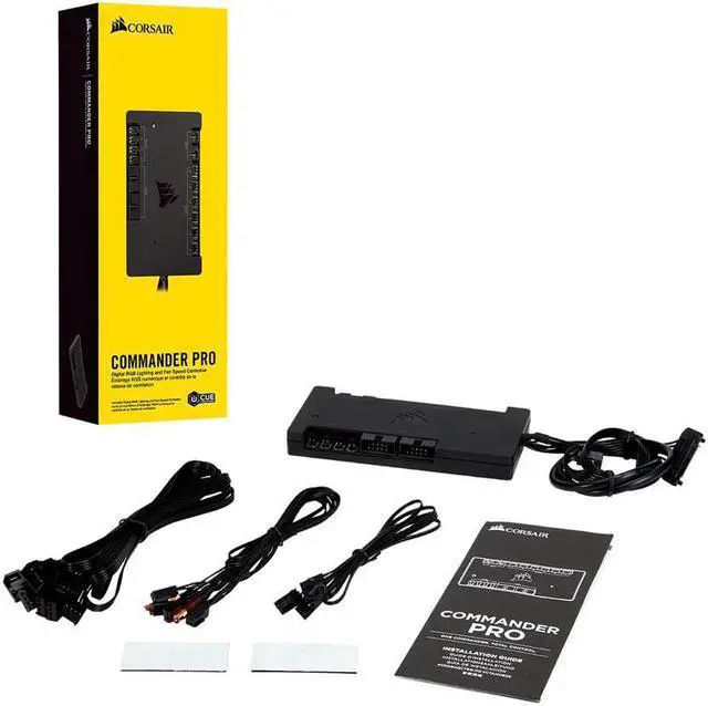 Main image of CORSAIR Commander PRO, CL-9011110-WW, Digital Fan and RGB Lighting Controller PWM hub node pro led light strip Case accessories  Powered System