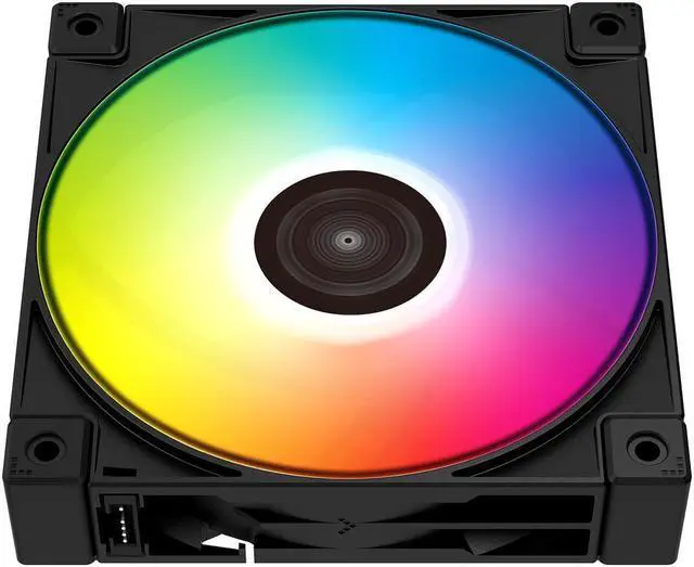 Alt view image 4 of 7 - DeepCool FC120 3IN1 Performance 120mm ARGB LED PWM Fan, Daisy-Chain Interconnect Cable,case Fans,ARGB Lighting, Rubber dampening washers Computer Cooling Fan,3Pack, Black