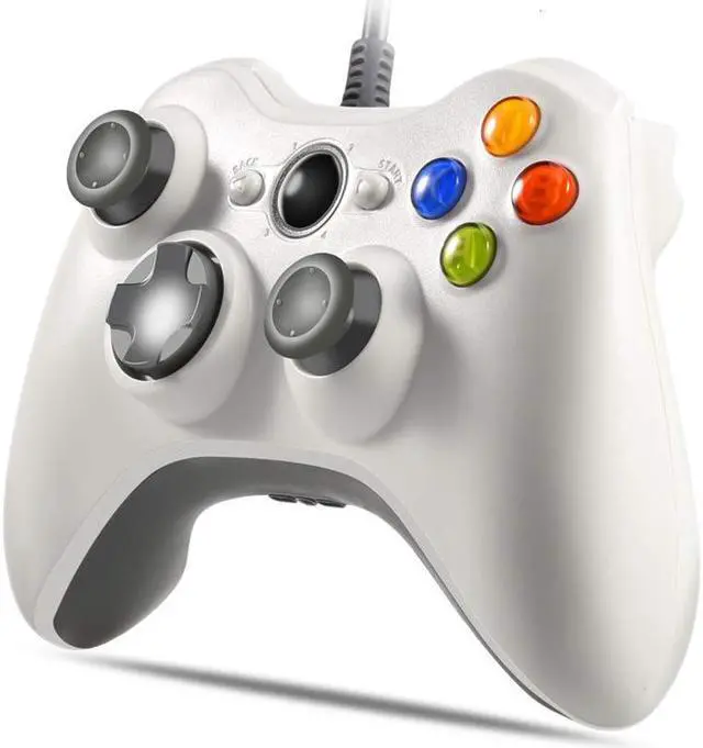 Alt view image 2 of 7 - Xbox 360 Wired Controller,  RUIWEN USB Gamepad, Joypad with Shoulders Buttons, for Microsoft Xbox360/Xbox 360 Slim/PC Windows 7 8 10 Game (Not Official Controller)