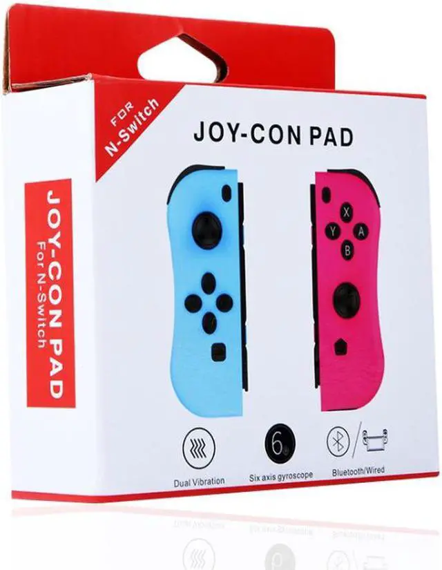 Alt view image 3 of 3 - Sakose Joy-Con (L/R) Wireless Controllers for Nintendo Switch -Red and blue (Not Official Controller)