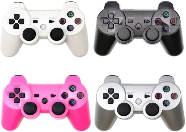 Alt view image 3 of 3 - Sakose 2.4GHz 7 Colors Wireless Bluetooth Game Controller For Sony PS3 Ergonomics Controller Joystick Gamepad For Playstation 3 white  (Not Official Controller)