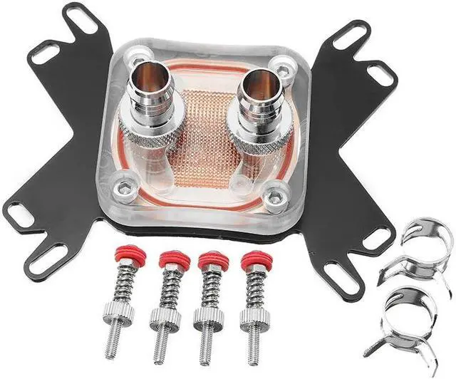 Alt view image 4 of 5 - Water Cooling Block for  LGA 1155 2011  AM4 Copper CPU Cooler HeatsinkFor Computer CPU Radiator  Universal