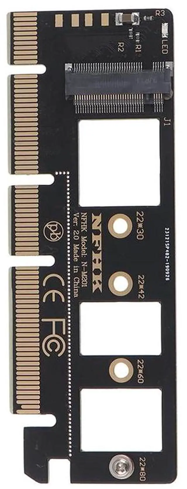 Alt view image 3 of 6 - PCIe NVMe m.2 ngff ssd to PCIe pci express 3.0 x4 x8 x16 adapter card convert