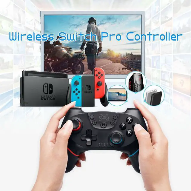 Alt view image 2 of 7 - For Nintendo Switch Wireless Pro Controller Gamepad Joypad Joystick Remote New