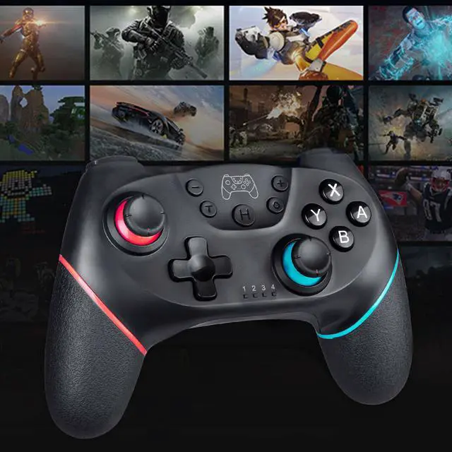 Alt view image 4 of 7 - For Nintendo Switch Wireless Pro Controller Gamepad Joypad Joystick Remote New