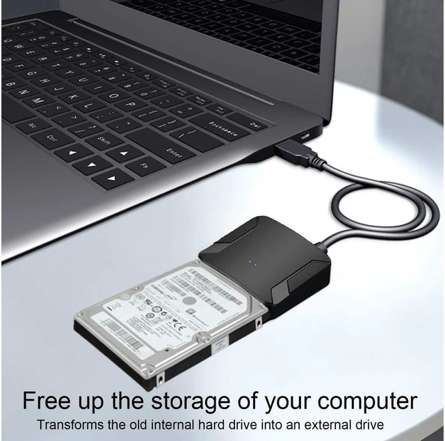 Alt view image 5 of 5 - SATA to USB Adapter - USB 3.0 to 2.5" 3.5" SATA III Hard Drive Adapter - External Transfer Cable for SSD/HDD Support UASP, with 12V 2A Power Adapter