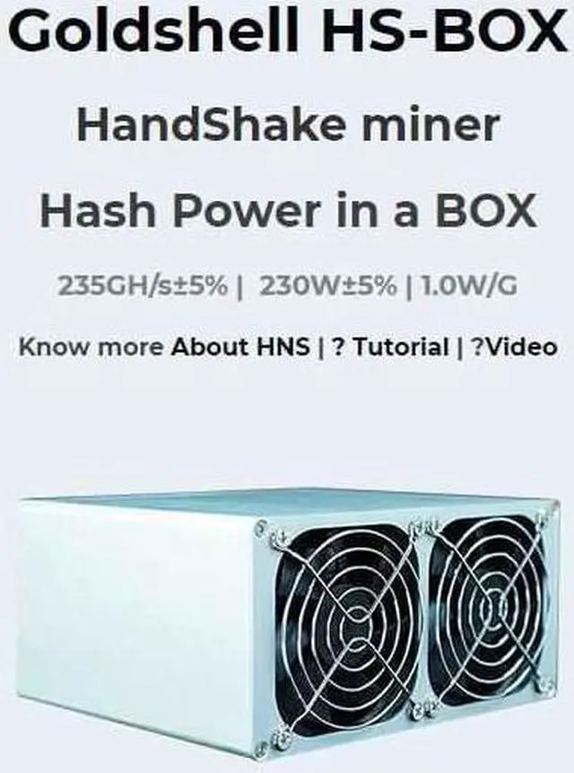 Main image of Goldshell HS-BOX 235GH/S(without PSU)BOX& HNSB Mining Machine Low noise Small&simple Home Mining Home Riching