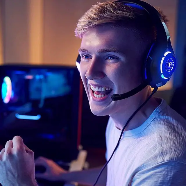 Alt view image 6 of 6 - Gaming Headset for PS4 PS5 Xbox One Switch PC with Noise Canceling Mic, Deep Bass Stereo Sound