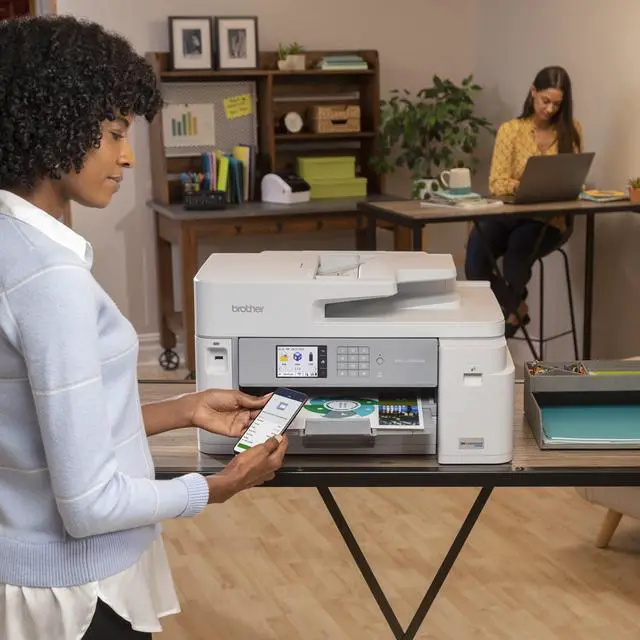 Alt view image 5 of 6 - Brother MFC-J5855DW INKvestment Tank Color Inkjet All-In-One Printer with up to 1 Year of Ink In-box1 and to 11 x 17 printing capabilities