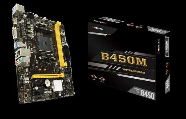 Alt view image 7 of 7 - BIOSTAR B450MH AM4 AMD B450 Micro ATX AMD Motherboard