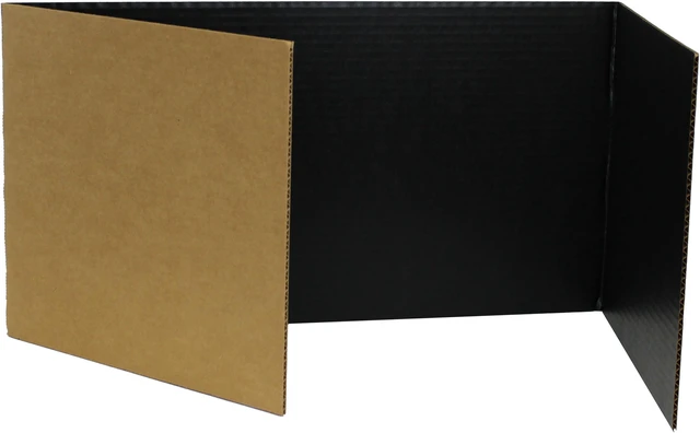 Alt view image 2 of 2 - Study Carrel Black Corrugated 24/pk