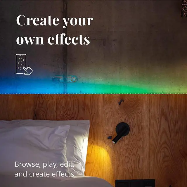 Alt view image 14 of 18 - Twinkly Line 5 Ft Adhesive Magnetic 16 Million Color LED Light Strip Kit