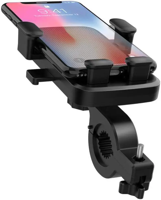 Alt view image 4 of 7 - Hannord Bike Phone Mount for Any Smart Phone Universal Phone Mount for Motorcycle Anti Shake Stable Rotation Bike Phone Holder