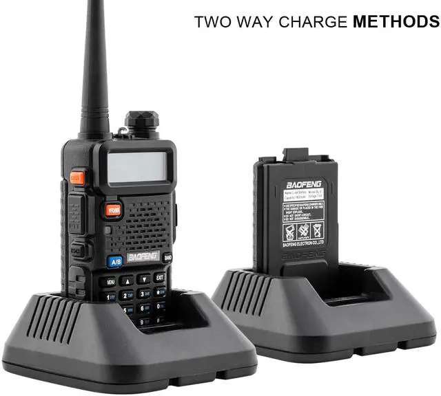 Alt view image 5 of 7 - BAOFENG 1.5" LCD 5W 136~174MHz / 400~520MHz Dual Band Walkie Talkie with 1-LED Flashlight (Black)
