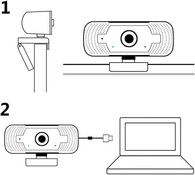 Alt view image 7 of 7 - Webcam with Microphone Privacy Cover, Hannord 1080P HD Streaming Web Camera for PC, Laptop, Desktop, Plug and Play USB Computer Video Web Cam for Calling Conferencing Recording Zoom, Skype, YouTube