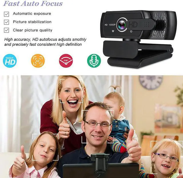 Alt view image 6 of 7 - 1080P Webcam with Microphone - FHD Web Cam with Privacy Cover, Plug and Play USB Web Camera for Desktop & Laptop Video Conferencing/Calling/Skype/YouTube/Zoom/Facetime