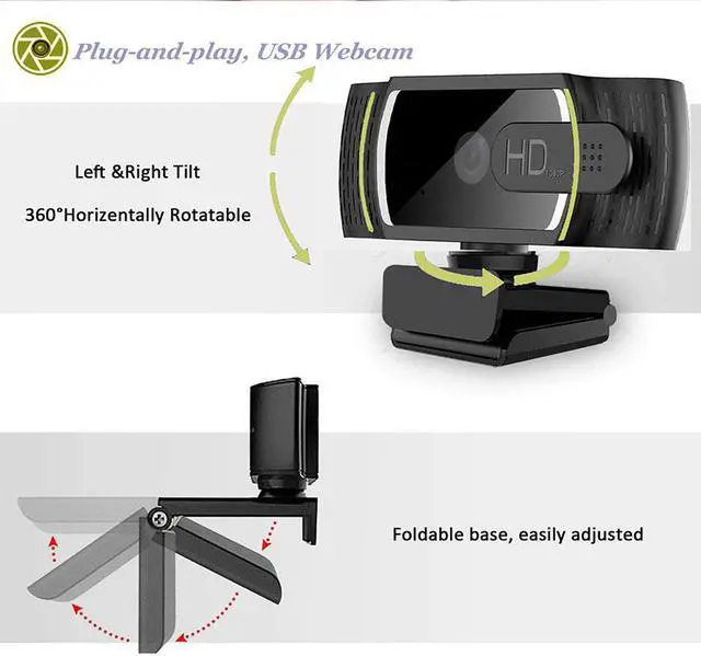 Alt view image 4 of 7 - 1080P Webcam with Microphone - FHD Web Cam with Privacy Cover, Plug and Play USB Web Camera for Desktop & Laptop Video Conferencing/Calling/Skype/YouTube/Zoom/Facetime