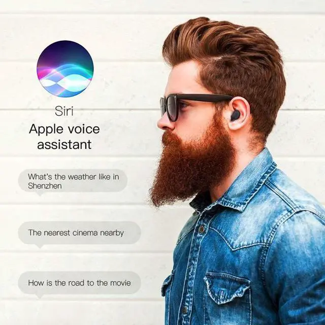 Alt view image 6 of 7 - Wireless Earbuds Bluetooth 5.0 Earbuds Deep Bass CVC Noise Cancellation IPX4 Waterproof Sport Wireless Headphones 10H Playtime with Charging Case for iPhone/Samsung/Android