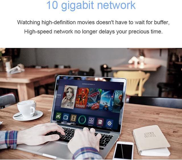 Alt view image 7 of 7 - Hannord Cat 7 Flat Ethernet Cable 10 Gigabit Computer Network Cord for Xbox PS4 Modem Router Networking Switch (Black, 10M/33ft.)