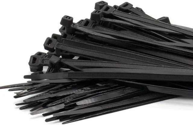 Alt view image 7 of 7 - 100pcs Cable Zip Ties Heavy Duty 8 Inch, Hannord Premium Plastic Wire Ties with 40 lbs Tensile Strength, Self-Locking Black Nylon Tie Wraps for Indoor and Outdoor - Black