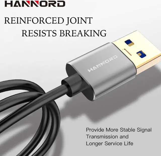 Alt view image 4 of 6 - Hannord USB 3.0 Extension Cable Type A Male to Female Extension Cord High Data Transfer Compatible with USB Keyboard,Flash Drive, Hard Drive - 3.3ft.
