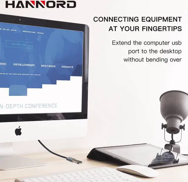 Alt view image 3 of 6 - Hannord USB 3.0 Extension Cable Type A Male to Female Extension Cord High Data Transfer Compatible with USB Keyboard,Flash Drive, Hard Drive - 3.3ft.