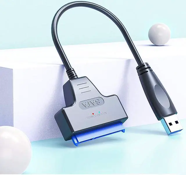 Alt view image 7 of 7 - Hannord Upgraded SATA to USB Cable, USB 3.0 SATAIII Hard Drive Adapter Cable for 2.5 Inch SSD & HDD Support UASP (2 Pack)