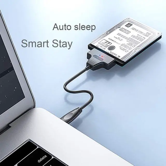Alt view image 2 of 7 - Hannord Upgraded SATA to USB Cable, USB 3.0 SATAIII Hard Drive Adapter Cable for 2.5 Inch SSD & HDD Support UASP (2 Pack)