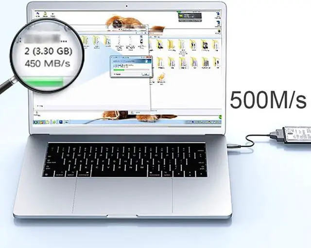 Alt view image 3 of 7 - Hannord Upgraded SATA to USB Cable, USB 3.0 SATAIII Hard Drive Adapter Cable for 2.5 Inch SSD & HDD Support UASP (2 Pack)