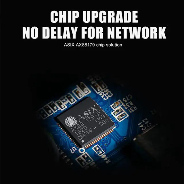 Alt view image 4 of 6 - Hannord USB Ethernet Adapter, Aluminum Alloy USB 3.0 to 10/100/1000 Gigabit Ethernet LAN Network Adapter Ethernet Compatible for Nintendo Switch MacBook, Surface Pro, Notebook PC - Black