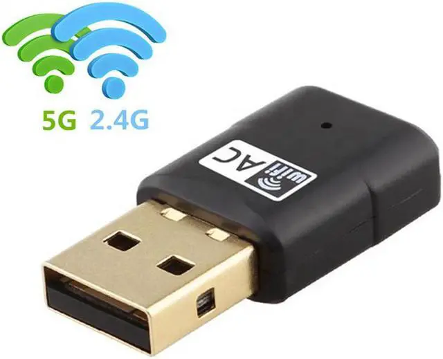 Alt view image 7 of 7 - Hannord USB WiFi Adapter - Dual Band 2.4G/5G Mini Wi-fi ac Wireless Network Card Dongle with High Gain Antenna for Desktop Laptop PC Support Windows XP Vista/7/8/8.1/10 (USB WiFi 600Mbps)
