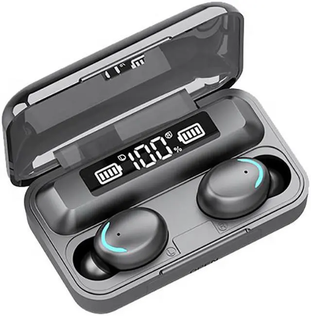 Main image of Wireless Bluetooth Earbuds Noise Cancelling Headphones with Charging Case 9D Stereo Earphones Earbuds IPX7 Waterproof Bluetooth 5.0 Wireless Sport Earbuds (Black, Without Strap String)