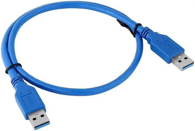 Alt view image 3 of 3 - Hannord USB 3.0 A to A Cable Type A Male to Male Cable Cord for Data Transfer Hard Drive Enclosures Printers Modems Cameras (Blue, 2ft.)