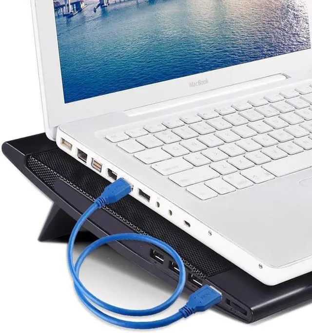 Alt view image 2 of 3 - Hannord USB 3.0 A to A Cable Type A Male to Male Cable Cord for Data Transfer Hard Drive Enclosures Printers Modems Cameras (Blue, 2ft.)