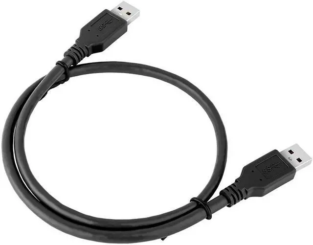 Alt view image 2 of 4 - Hannord USB 3.0 A to A Cable Type A Male to Male Cable Cord for Data Transfer Hard Drive Enclosures Printers Modems Cameras (Black, 1ft.)