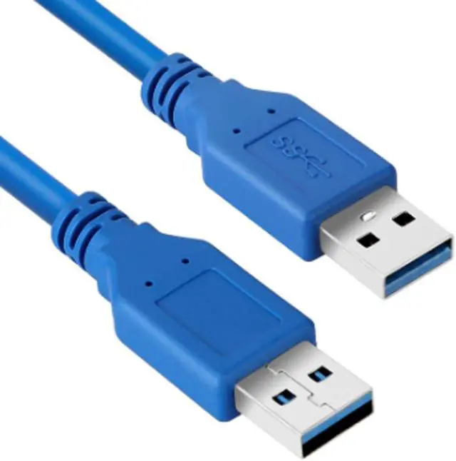 Main image of Hannord USB 3.0 A to A Cable Type A Male to Male Cable Cord for Data Transfer Hard Drive Enclosures Printers Modems Cameras (Blue, 2ft.)