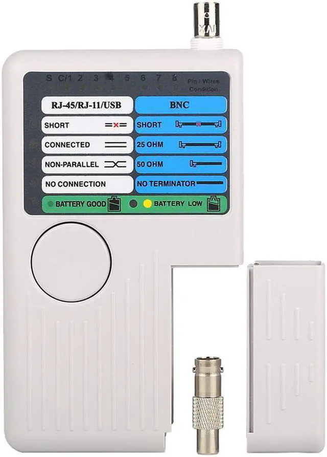Alt view image 3 of 7 - Hannord 4-in-1 Network Cable Tester Remote RJ11 RJ45 USB BNC LAN Cat5 Cat6 Phone Cable Tester Meter