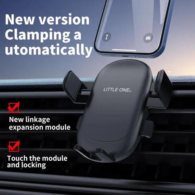 Alt view image 3 of 7 - Hannord Phone Car Holder with Stronger Vent Clip, Hands Free Cell Phone Holder for Car, Universal Air Vent Car Phone Mount [2021 Upgraded]
