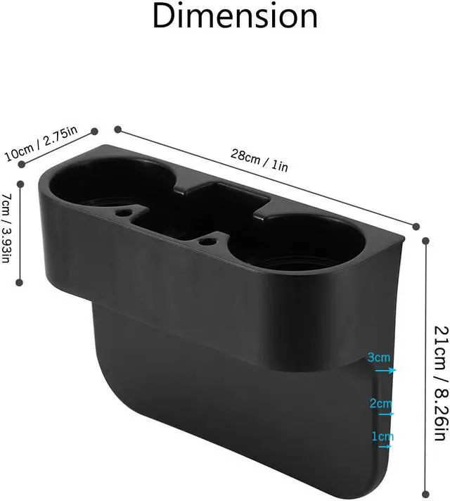 Alt view image 3 of 7 - Hannord Car Cup Holder, Car Seat Seam Wedge Cup Holder, Cell Phone Holder, Food Drink Bottle Mount Stand, Storage Organizer Multifunction Glove Box Car Accessories