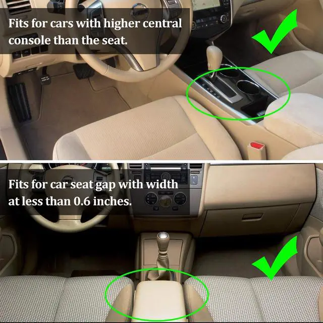 Alt view image 6 of 7 - Hannord Car Cup Holder, Car Seat Seam Wedge Cup Holder, Cell Phone Holder, Food Drink Bottle Mount Stand, Storage Organizer Multifunction Glove Box Car Accessories